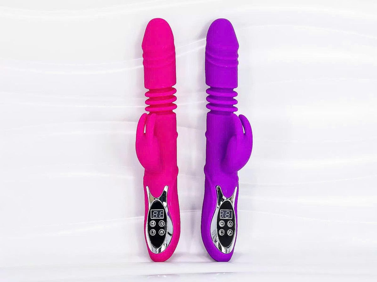 Dương vật giả đa năng Rabbit Vibrator rung, thụt, phát nhiệt