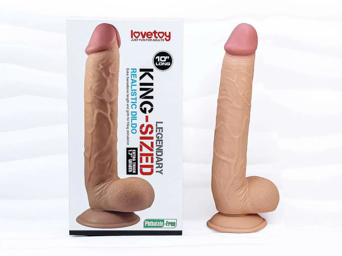 Dương vật giả có đế Lovetoy King Size 10 inch hàng khủng 354619