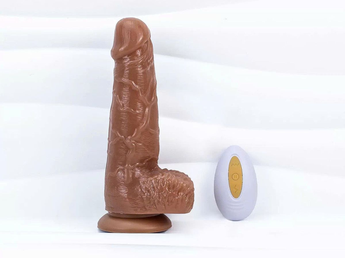 Dương vật giả có đế rung - thụt - ngoáy - phát nhiệt kèm điều khiển 354558