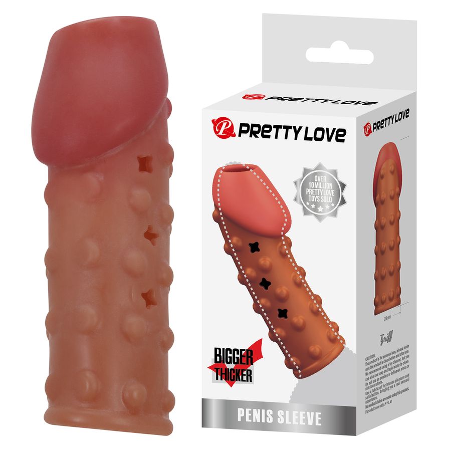 Bao Cao Su Đôn Dên Hỗ Trợ Tăng Khoái Cảm Nam Nữ Pretty Love PENIS SLEEVE 22gram Chính Hãng