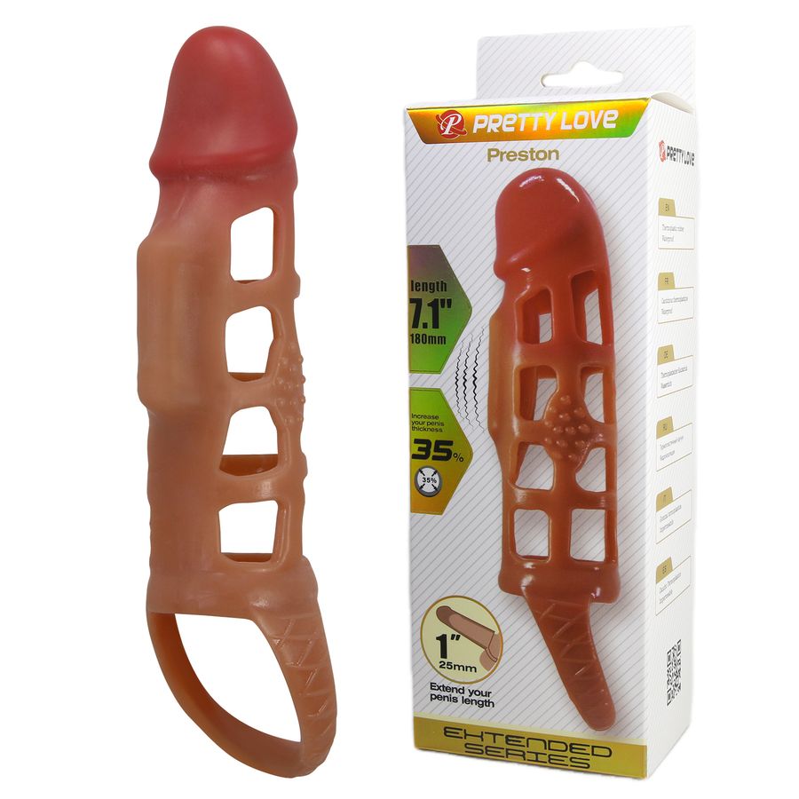 Bao Cao Su Đôn Dên Hỗ Trợ Tăng Khoái Cảm Nam Nữ Pretty Love Preston length 7.1