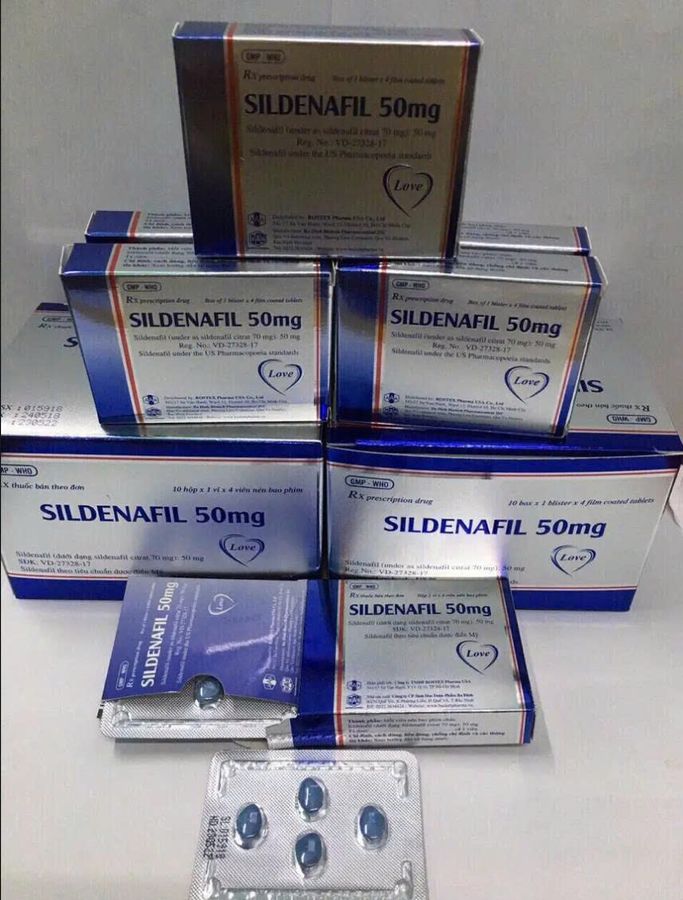 Viên uống hỗ trợ cương nam giới sildefin 50 4 Viên Chính hãng 