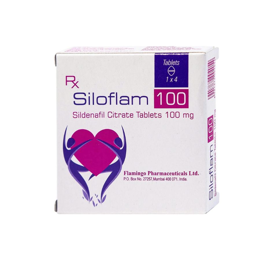 Viên uống hỗ trợ cương nam giới Siloflam 100mg Hộp 4 Viên