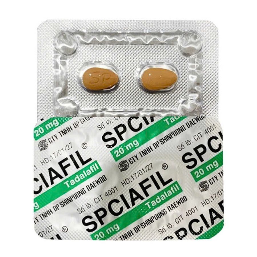 Viên uống hỗ trợ sinh lí nam giới SPCIAFILL hộp 2 vỉ x 2 viên Chính hãng