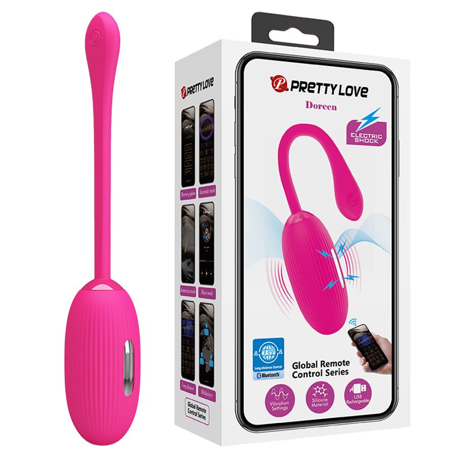 Trứng Rung Hỗ Trợ Tăng Khoái Cảm Nam Nữ Pretty Love Doreen Đỏ Chính Hãng