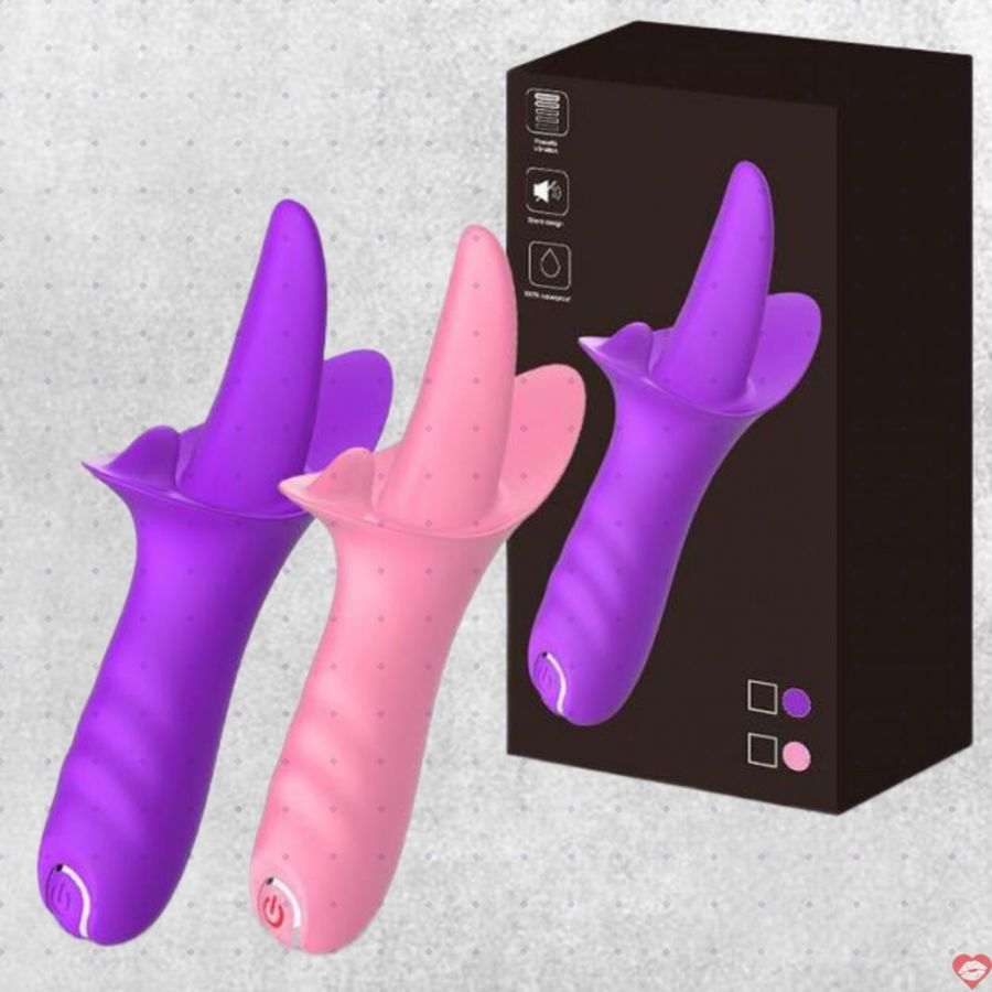 Lưỡi Liếm 2 Nhánh Massage Điểm G Siêu Mềm Kích Thích Cực Đỉnh