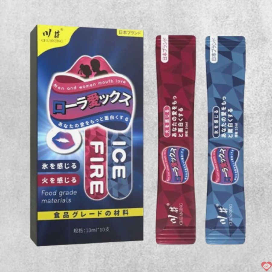 Nước tình yêu BJ nóng lạnh Kawaii CJ Japan ICE FIRE 10ml x10 gói khuyến mãi 349164