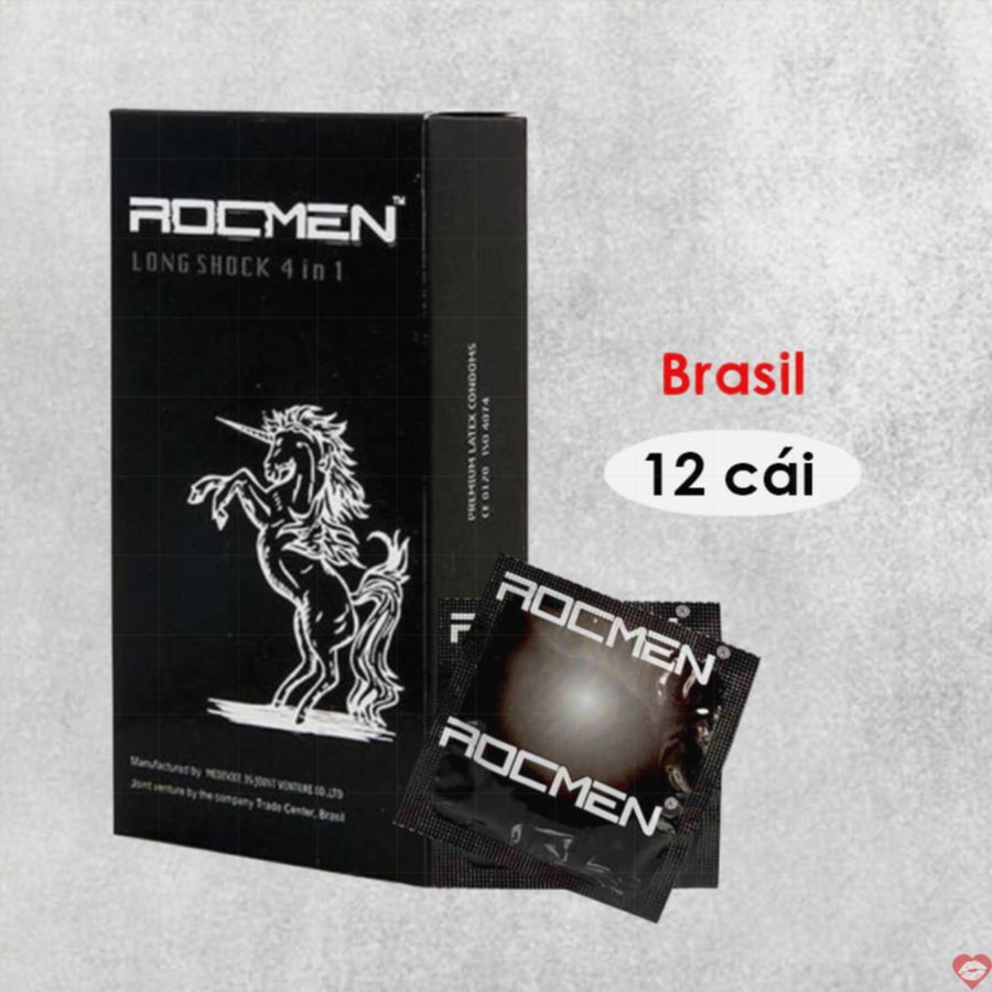 Rocmen Long Shock Hộp 12 Bao cao su kéo dài thời gian cực đỉnh