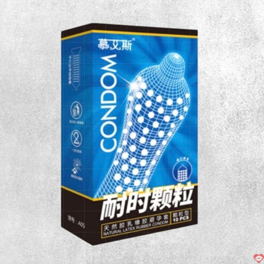 Bao Cao Su Muaisi Xanh Dương Nhiều Gai Gel Kích Thích Hộp 10 Cái