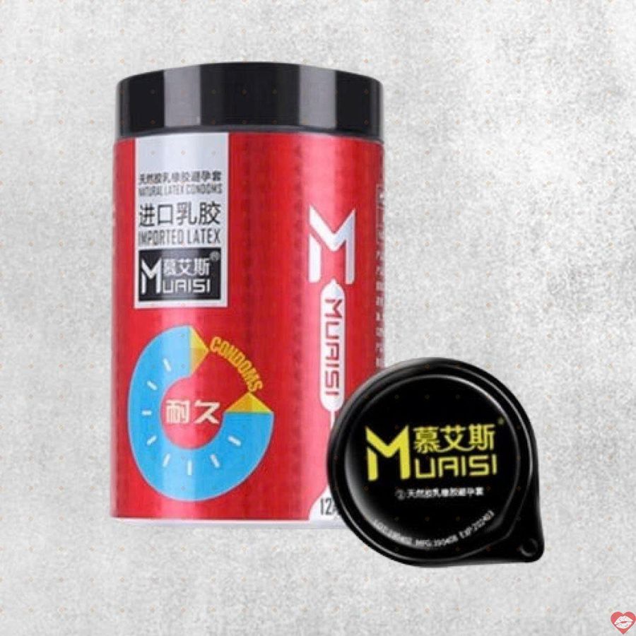 Bao cao su Muaisi Latex Đỏ Kéo dài thời gian Hộp 12 cái