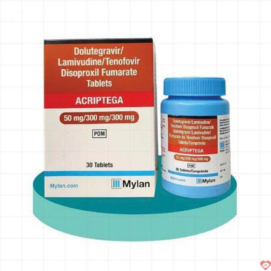 Viên uống Acriptega Mylan HIV Phơi Nhiễm 50mg/300mg Hộp 30v Giá Tốt
