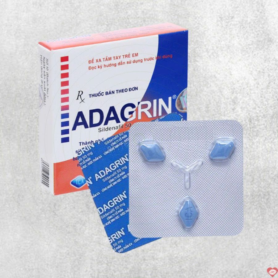 Viên uống hỗ trợ phái mạnh tăng bản lĩnh đàn ông Adagrin 50mg 3 Viên kéo dài Hiệu Quả