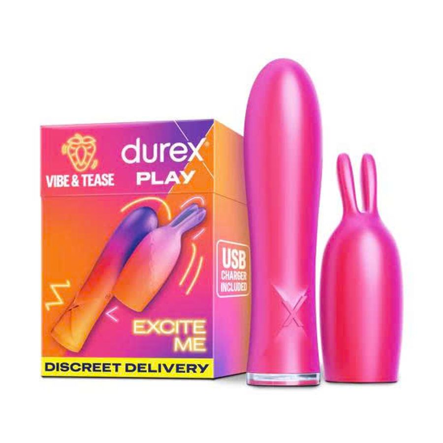 Máy Rung Tăng Khoái Cảm Durex Vibe & Tease 2 in 1 Vibrator and Teaser Tip