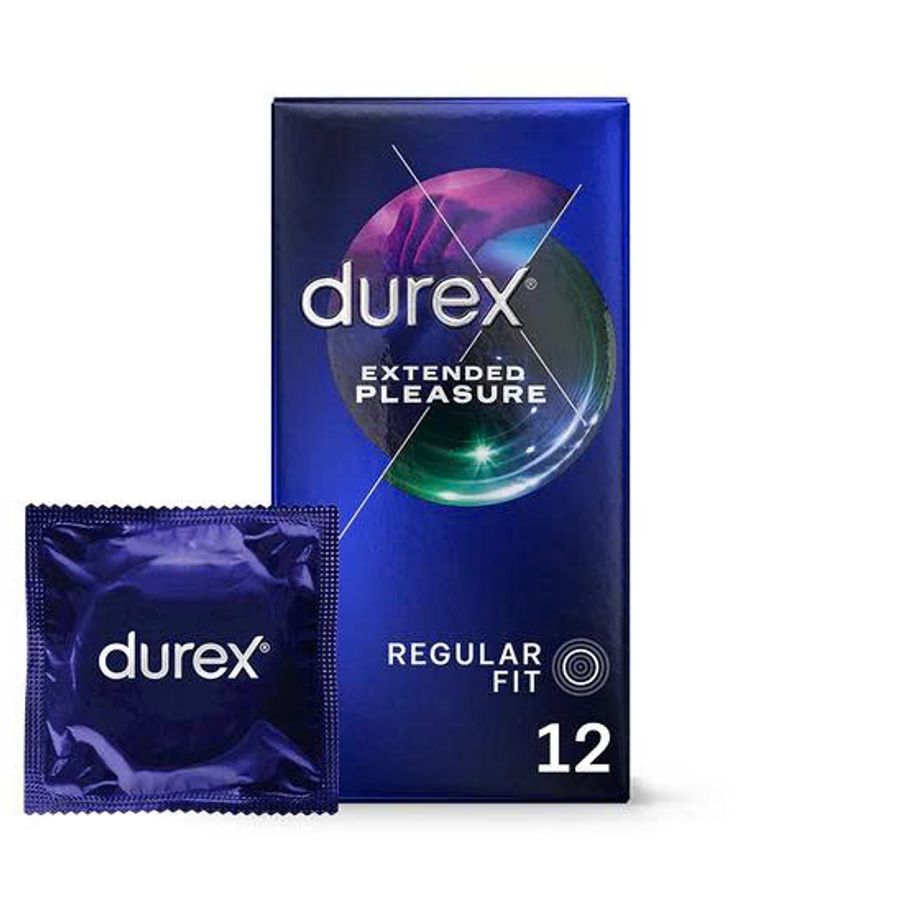 Bao Cao Su Cao Cấp Kéo Dài Thời Gian Durex Extended Pleasure Regular Fit Condoms 12 Cái