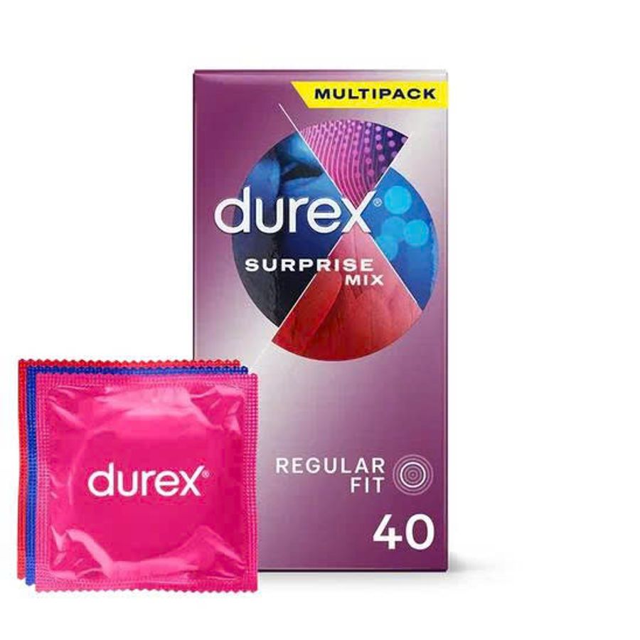 Bao Cao Su Cao Cấp Hỗn Hợp Durex Surprise Me Condoms 40 Cái