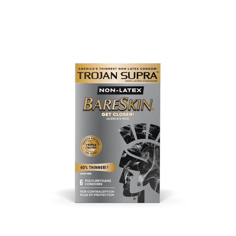 Bao Cao Su Trojan Siêu Mỏng Trơn™ BareSkin™ Supra™ Non-Latex Condoms