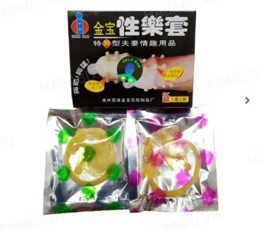 Bao cao su tăng khoái cảm Gold Bi hộp 2 chiếc chính hãng 345750