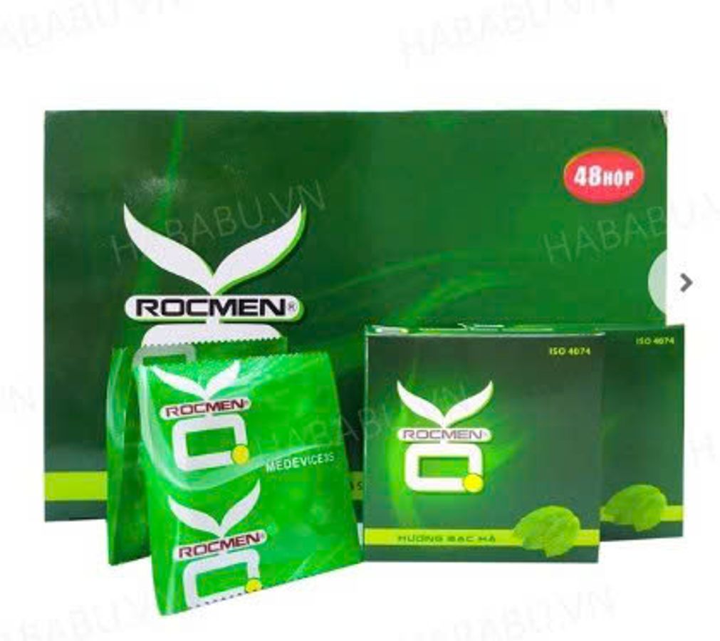 Bao cao su gia đình Ok Rocmen Bạc Hà hộp 144 chiếc chính hãng