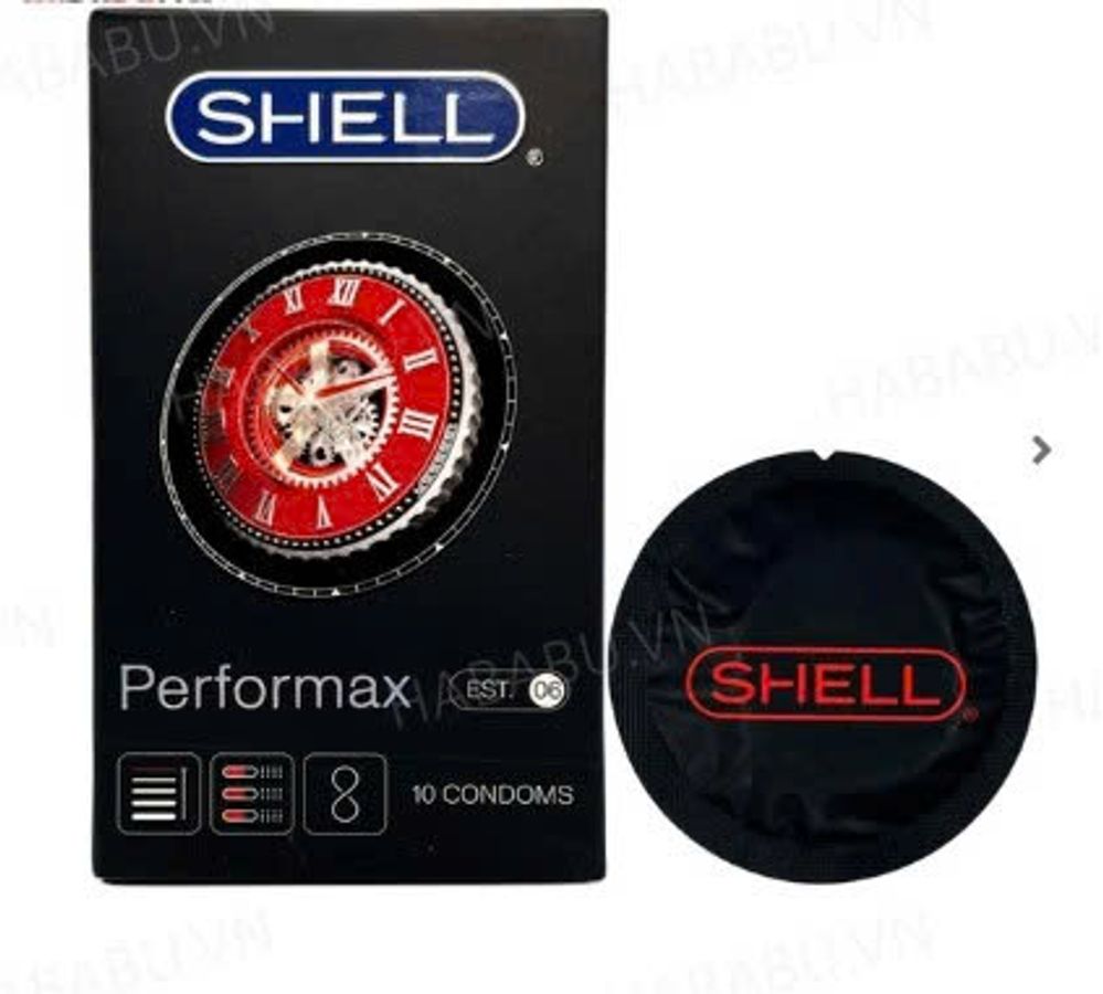 Bao cao su Shell Performax 6in1 hộp 10 chiếc kéo dài thời gian chính hãng