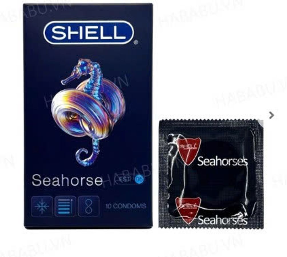 Bao cao su Shell Seahorse hộp 10 chiếc kéo dài thời gian chính hãng