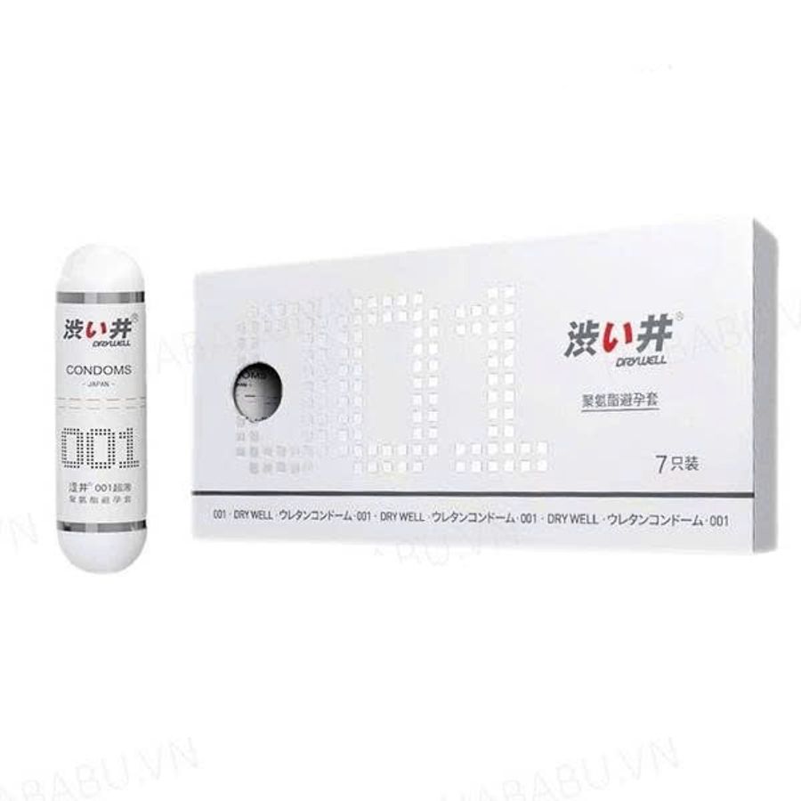 Bao cao su siêu mỏng DryWell Ultra Thin 001 7 chiếc chính hãng