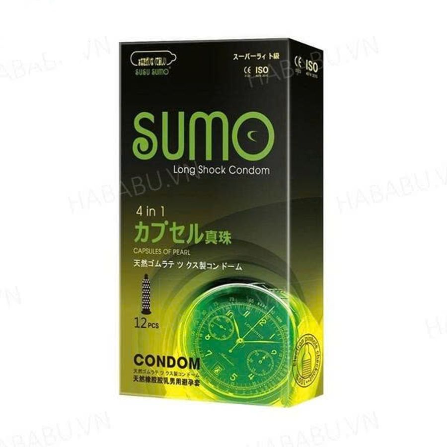 Bao cao su Sumo siêu mỏng hộp 12 chiếc kéo dài thời gian chính hãng 345127