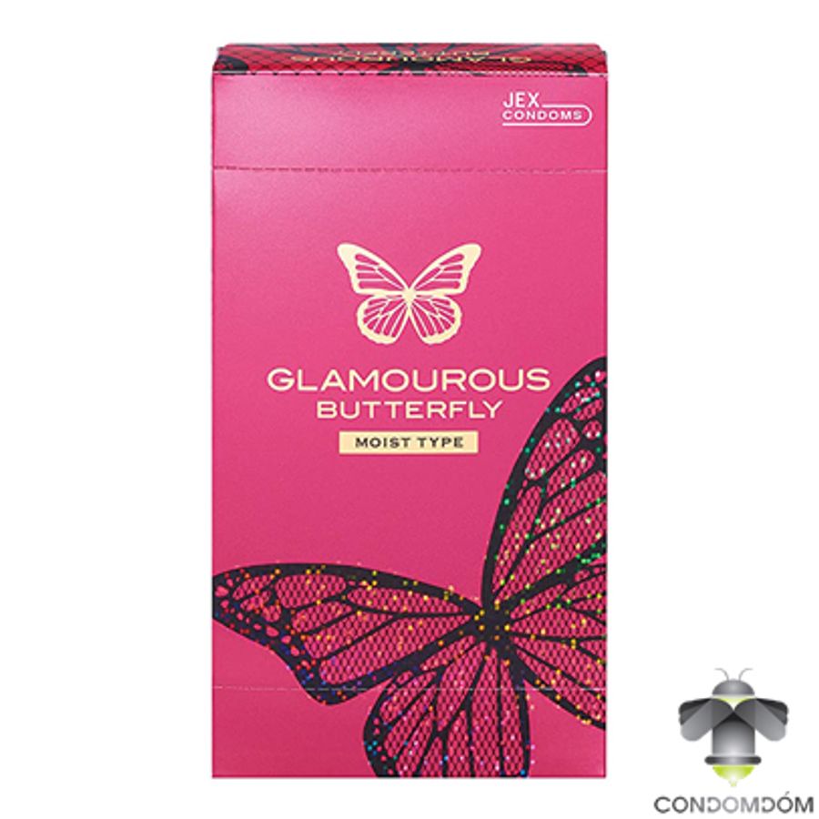 Bao cao su Jex Glamourous Butterfly Moist Type hộp 12 chiếc