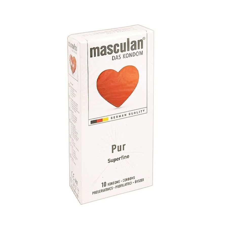 Bao cao su Masculan Pur Superfine siêu mỏng hương Vani hộp 10 chiếc