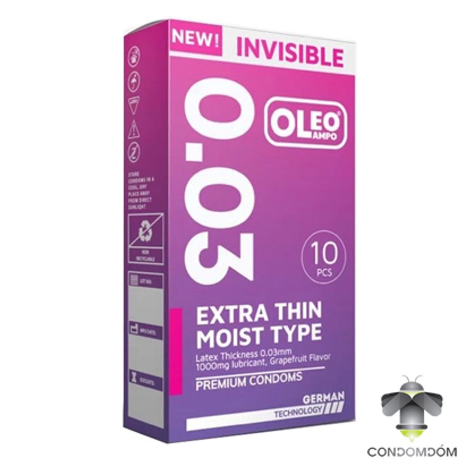 [Free Ship] Bao cao su Oleo 0.03 Invisible cực siêu mỏng, hương bưởi tự nhiên hộp 10 chiếc