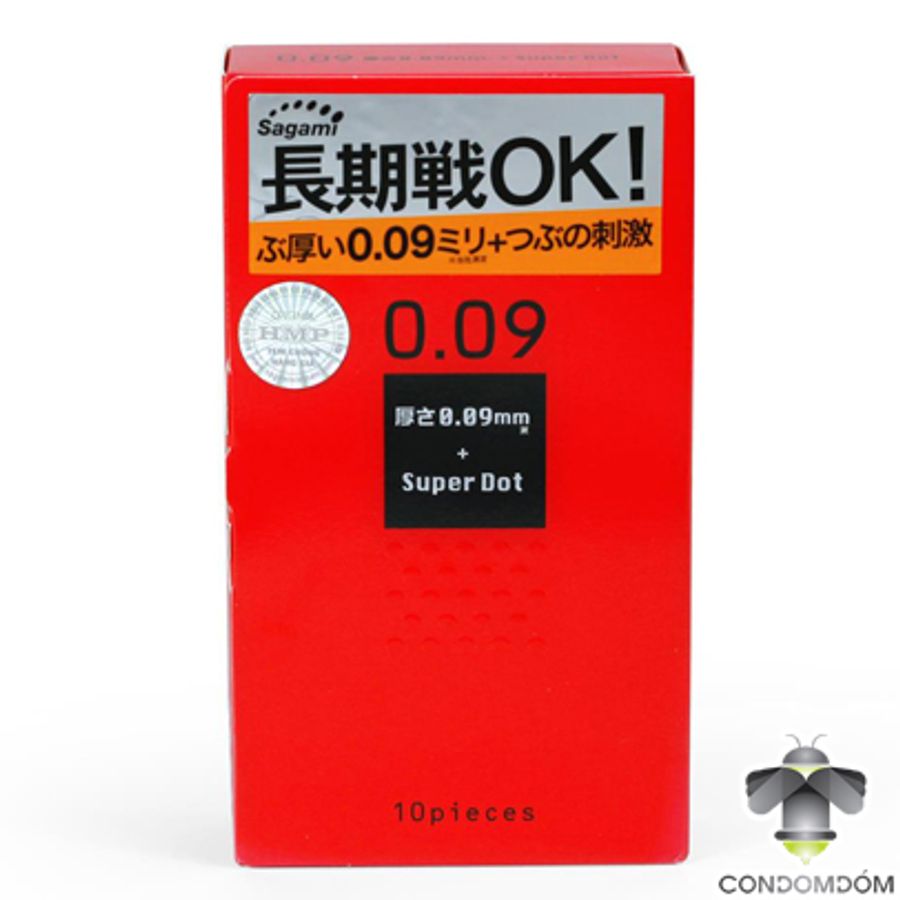Bao cao su Sagami 0.09 Super Dots gai toàn thân hộp 10 chiếc