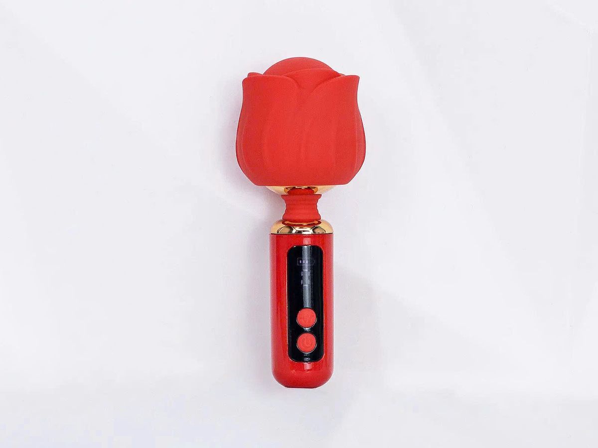 Máy Massage Hỗ Trợ Giải Tỏa điểm G Cho Nữ nhánh hoa hồng đỏ Chính Hãng