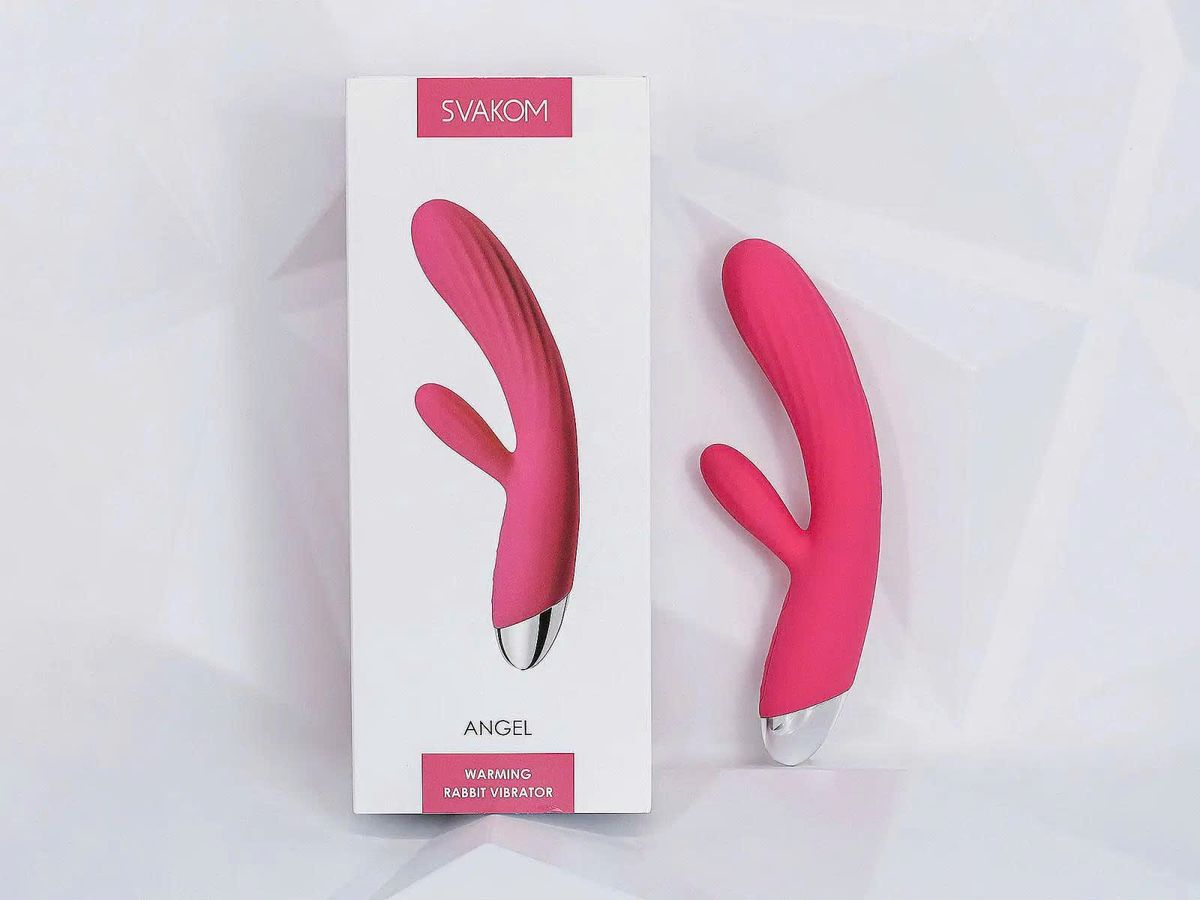 Máy Massage Hỗ Trợ Giải Tỏa  điểm G Cho Nữ Svakom Angel phát nhiệt ấm nóng Chính Hãng