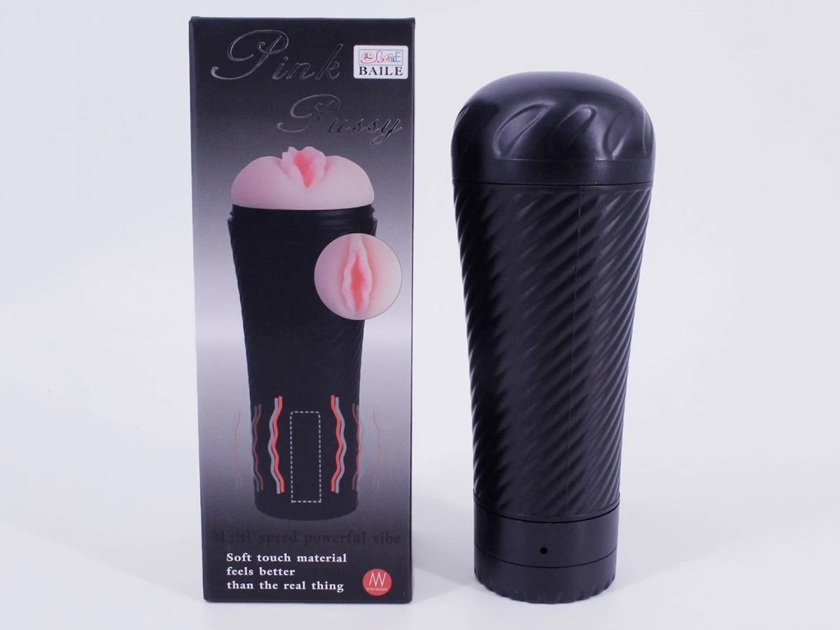 Âm đạo giả đèn pin Pink Pussy có rung 342361