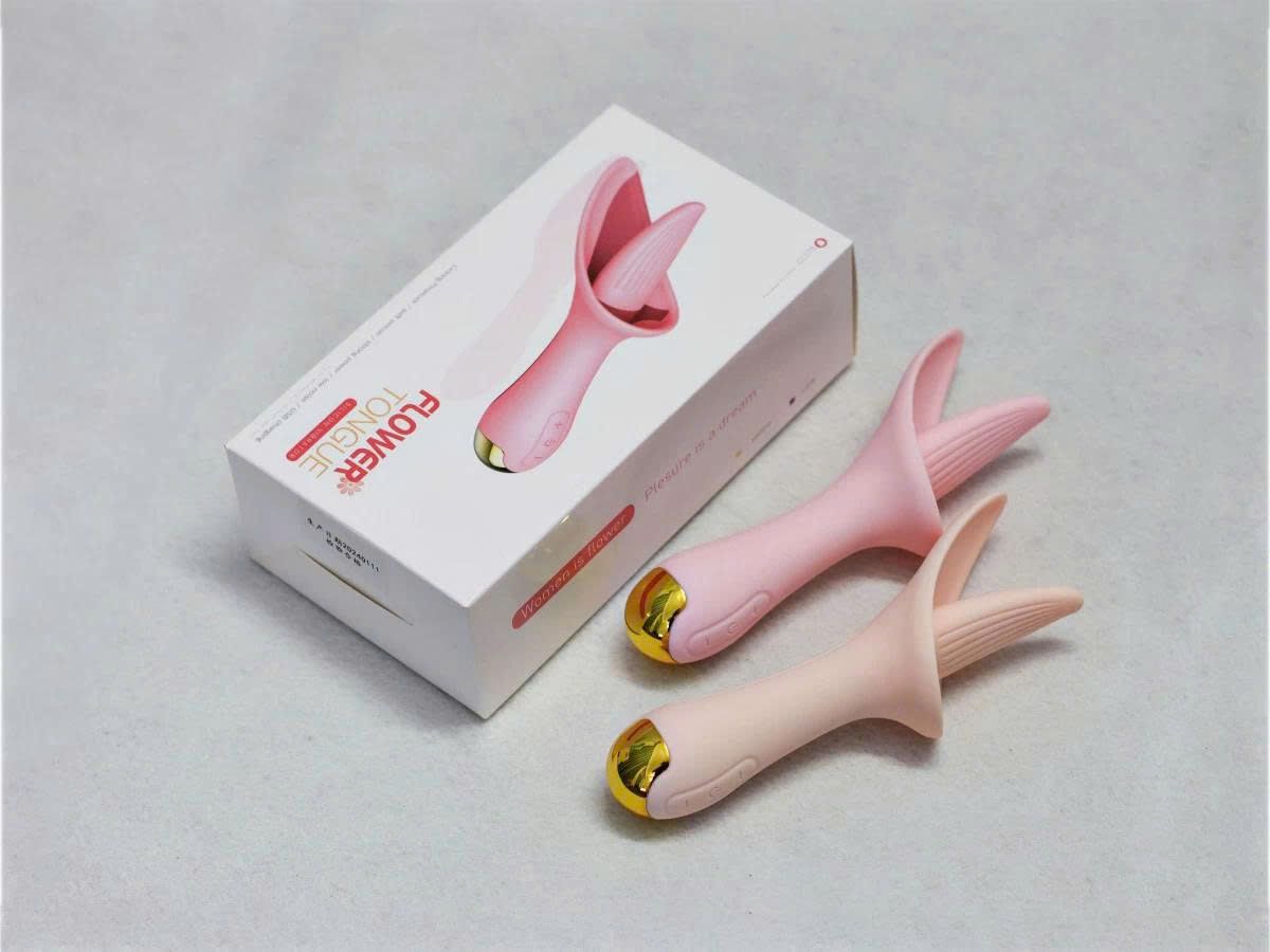 Máy Massage Hỗ Trợ Giải Tỏa Lưỡi liếm massage Flower rung nhiều chế độ nhỏ gọn Chính Hãng