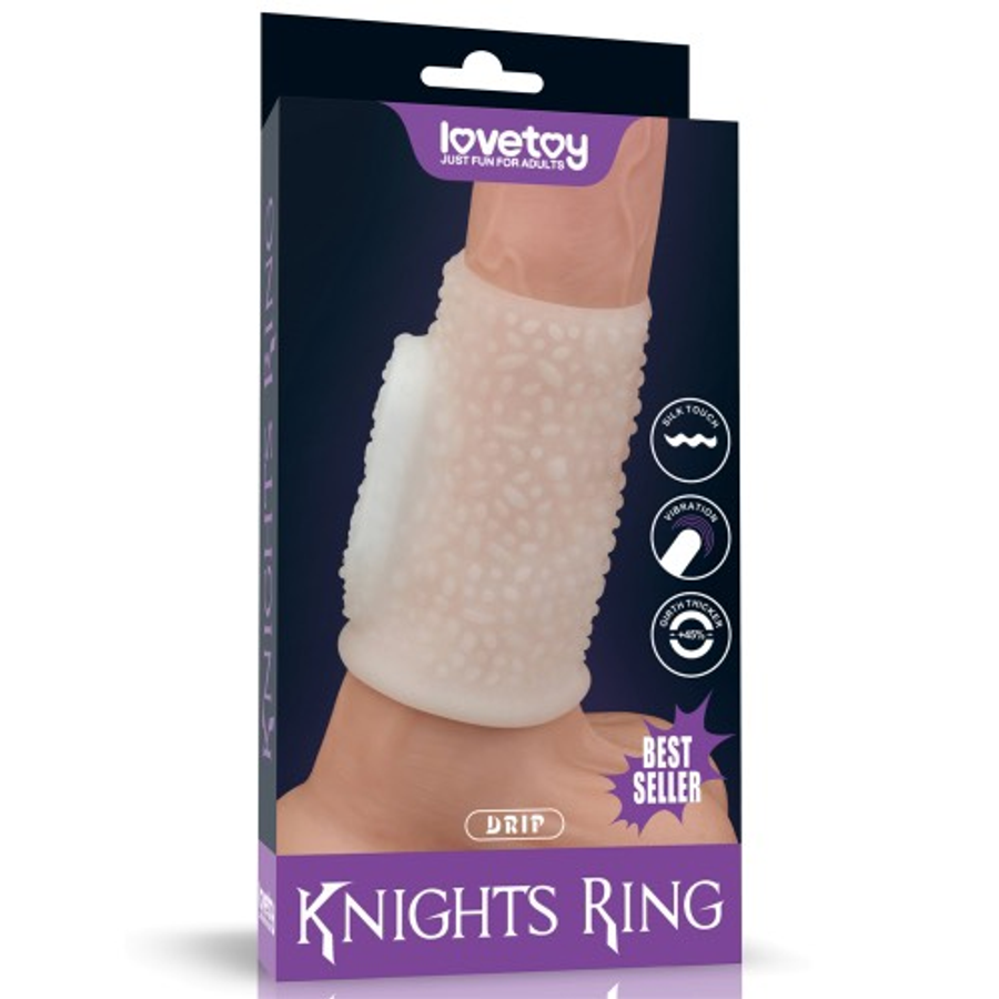 Bao Cao Su Đôn Dên Khúc - Có Gai - Rung - Mềm Mịn - Knights Ring Lovetoy USA