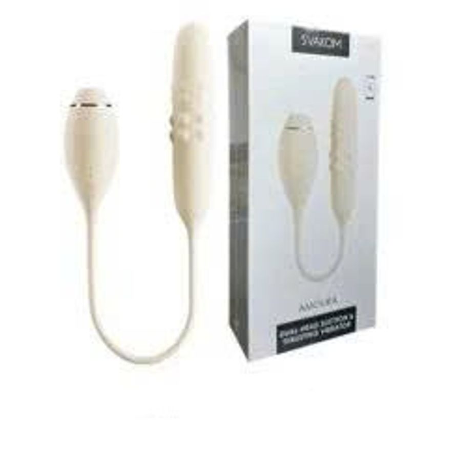 Máy Massage Hỗ Trợ Giải Tỏa Cho Nữ Trứng Rung Đôi Svakom Amoura Rung Thụt Kết Hợp Bú Liếm Chính Hãng