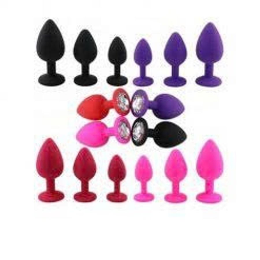 Dụng Cụ Massage Hỗ Trợ Giải Tỏa Hậu Môn Silicon Đính Đá Chính Hãng