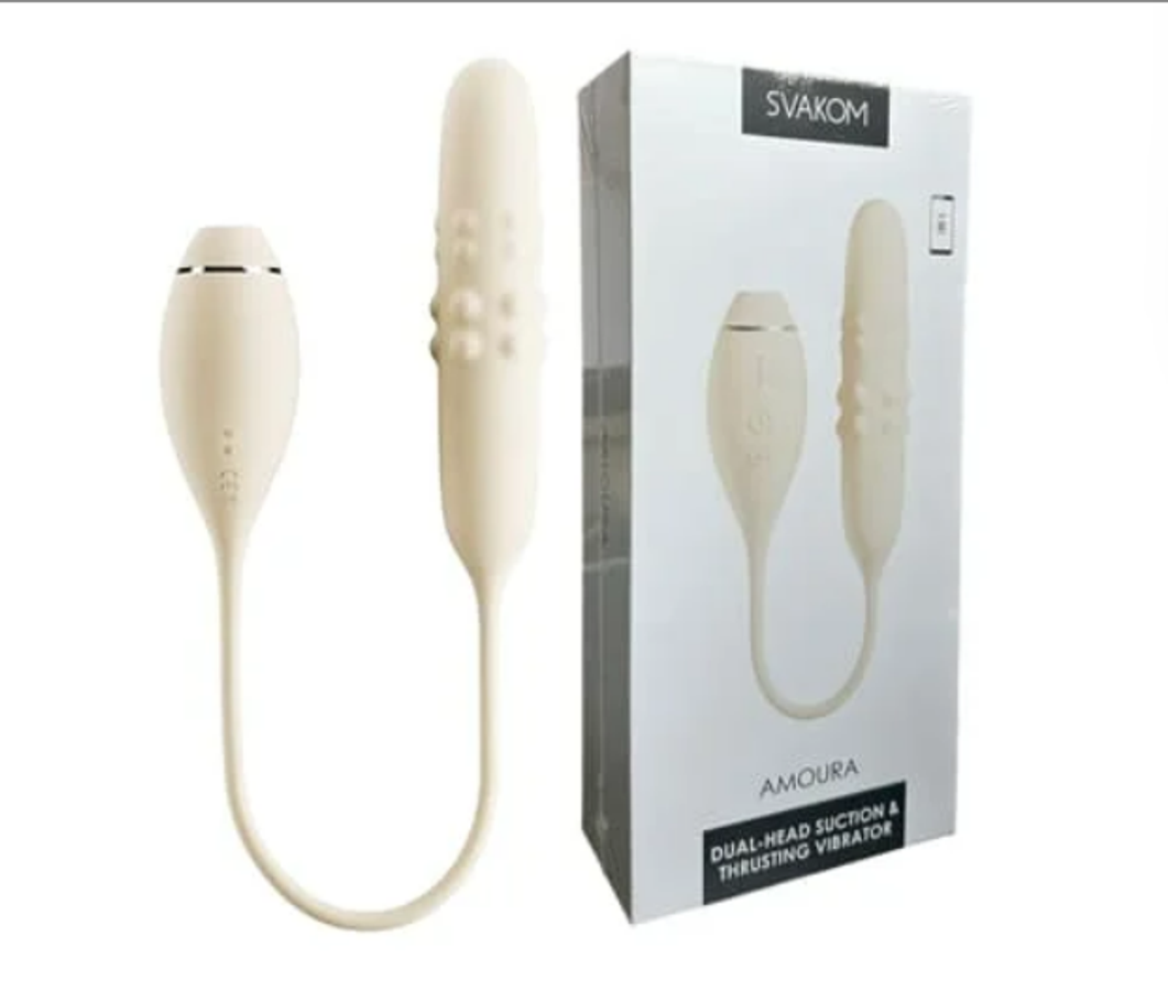 Trứng Rung Đôi Svakom Amoura Rung Thụt Kết Hợp Bú Liếm Xoay Bi Ấn Tượng – Điều Khiển Qua App