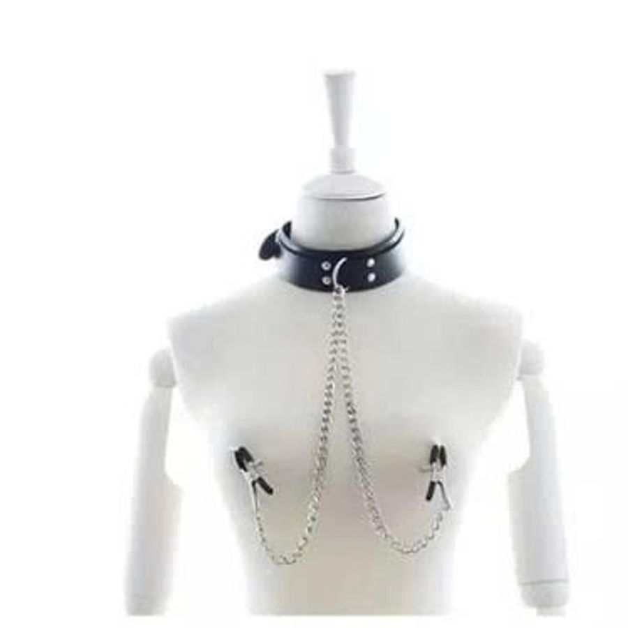 Xích Cổ Kẹp Vú Bạo Dâm – Phụ Kiện BDSM Kích Thích Khoái Cảm (SM22)