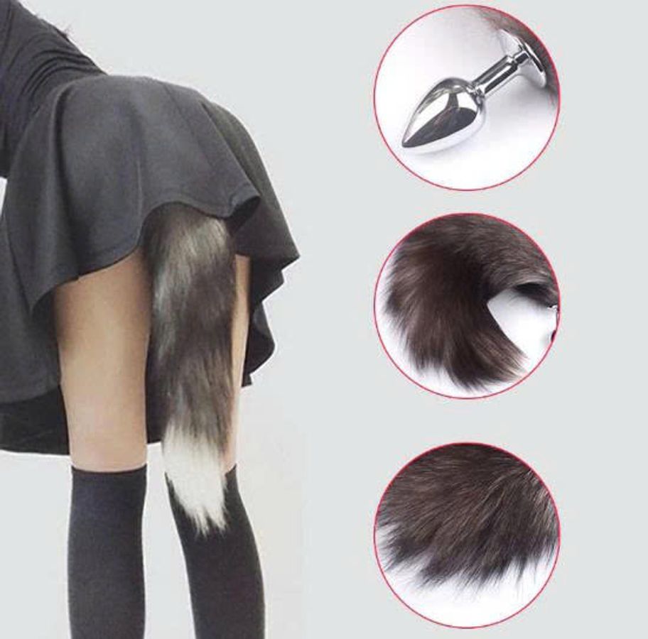 Đuôi cáo plug inox cắm hậu môn chính hãng cực đẹp 339325