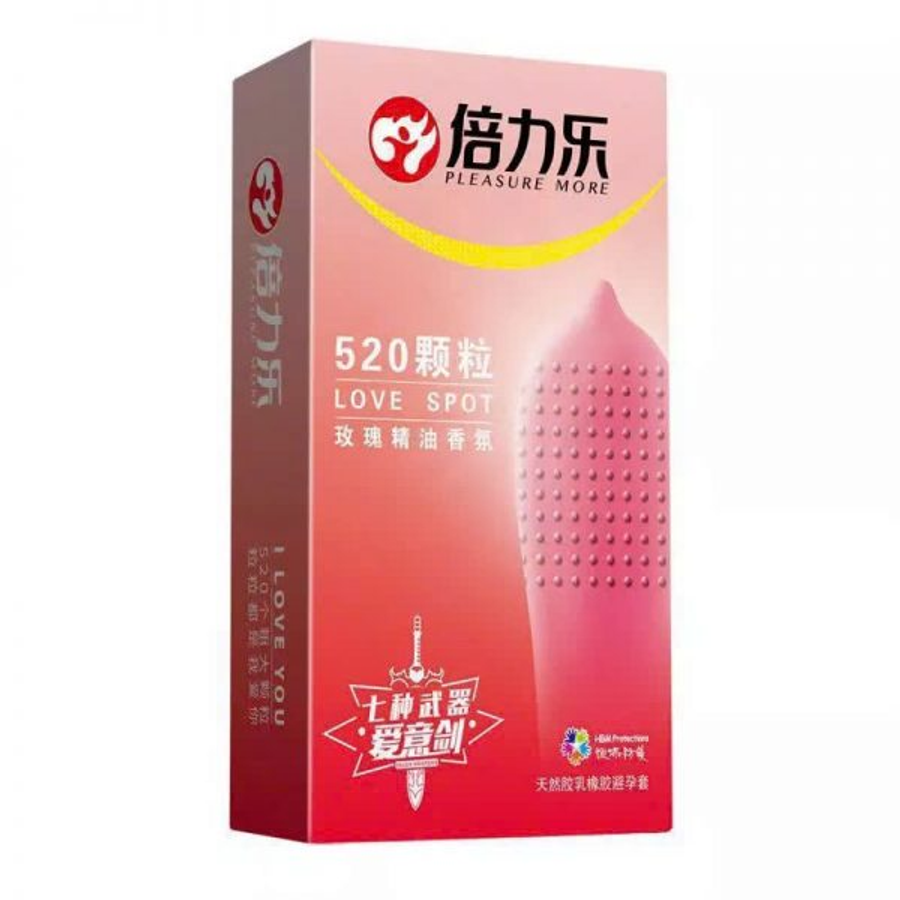 Bao cao su gai Bili Le Love Spot 520 hộp 10 bcs