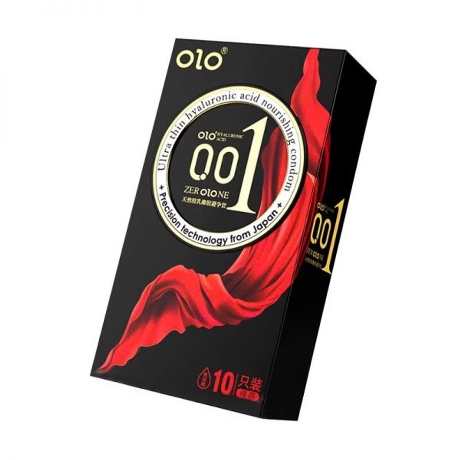 Bao cao su OLO 001 siêu mỏng nhiều gel hộp 10 bcs