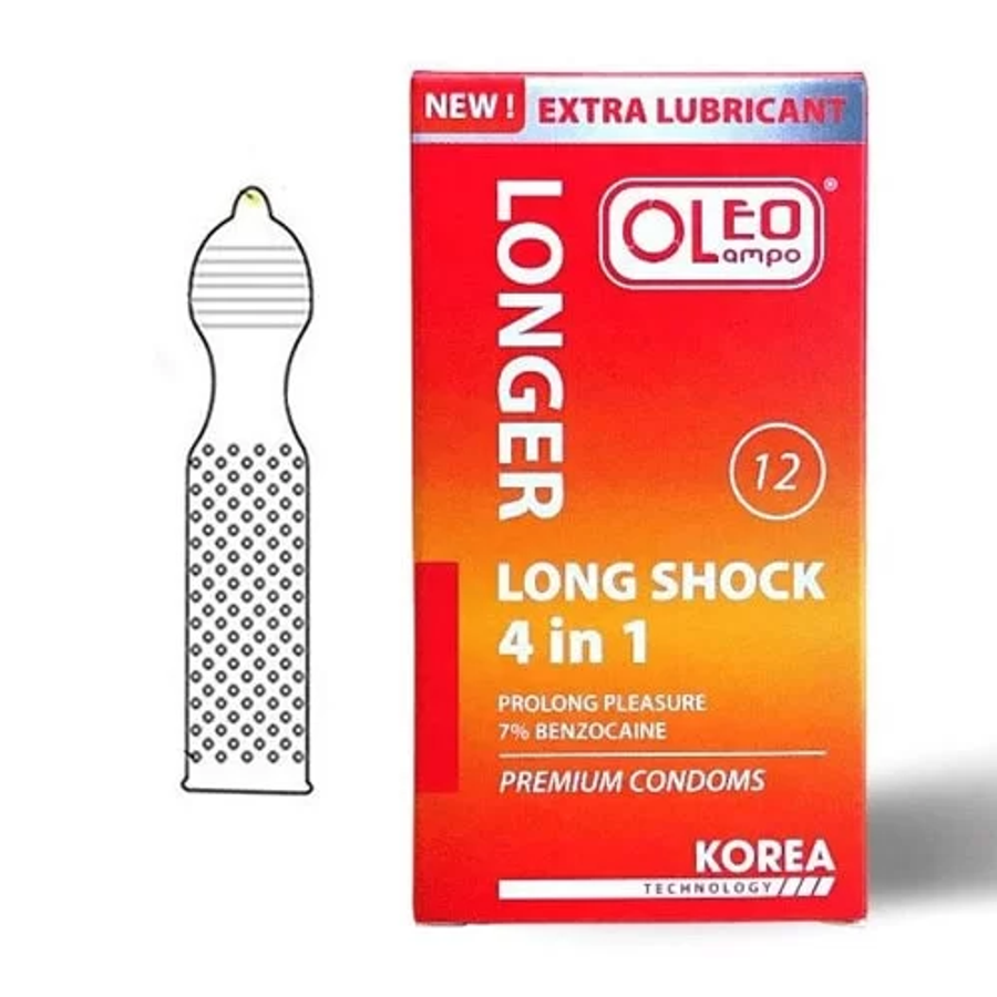 Bao Cao Su Oleo 4 In 1 Gân Gai Kéo Dài Thời Gian Hương Bạc Hà Dịu Nhẹ (HOL12)