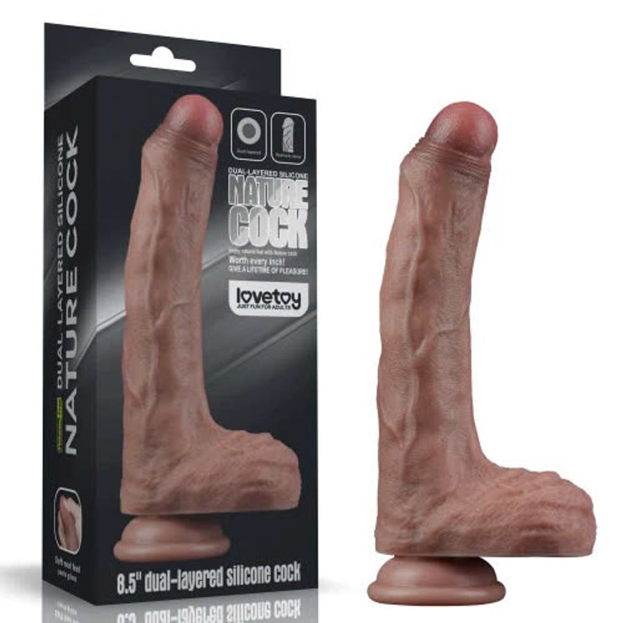 Dương vật giả cao cấp Lovetoy 8.5″ Dual Layered Silicone Nature Cock Chính Hãng