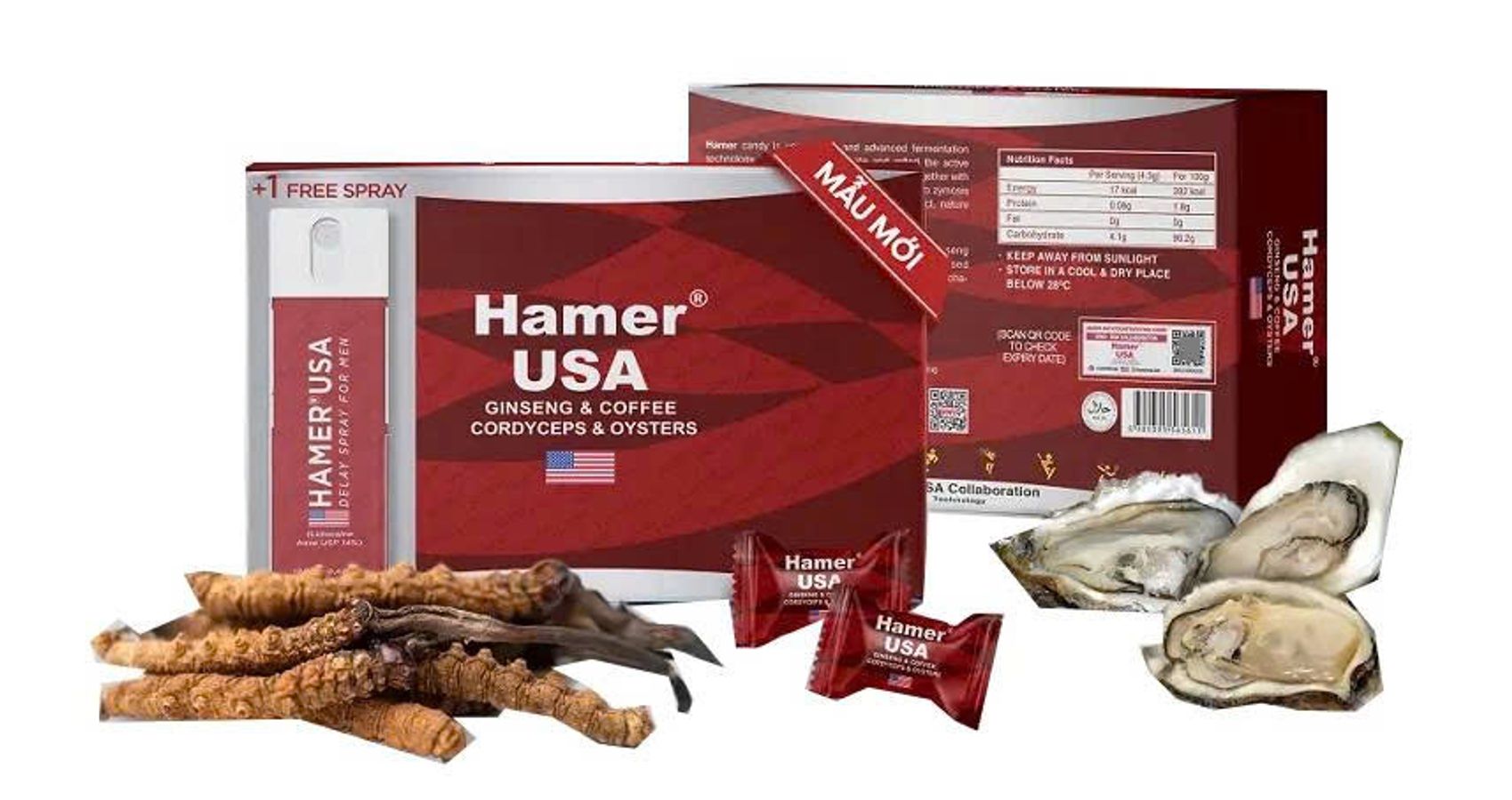 Kẹo sâm tăng cường bản lĩnh đàn ông Hamer USA - 1 Viên