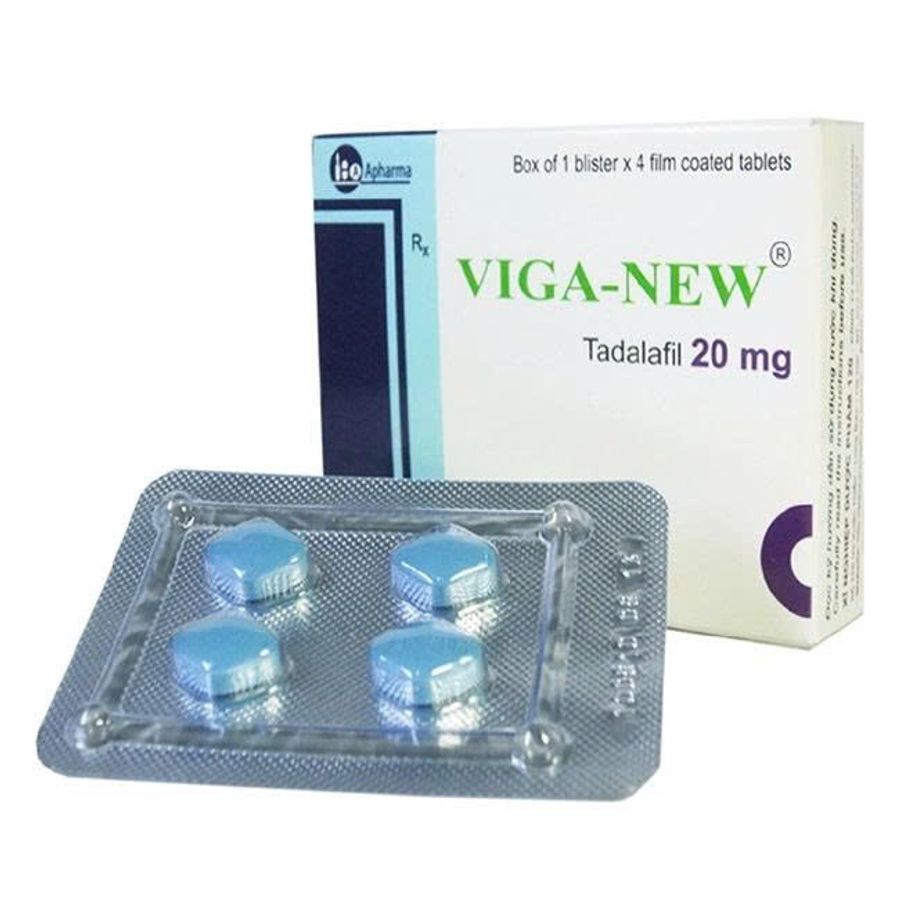 Viên uống hỗ trợ phái mạnh tăng bản lĩnh đàn ông Viga-new 20mg hộp 4 viên