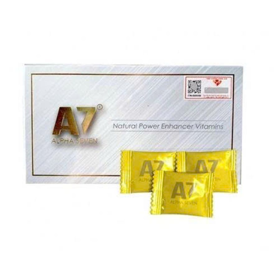 Kẹo tăng sinh lý nam A7 Alpha Seven hộp 10 viên