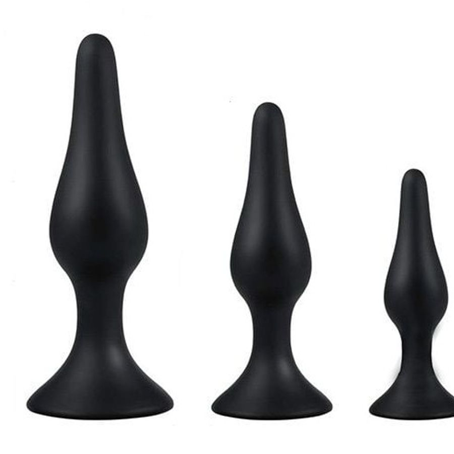 | Plug | Bộ ba phích cắm hậu môn da silicone tăng khoái cảm |