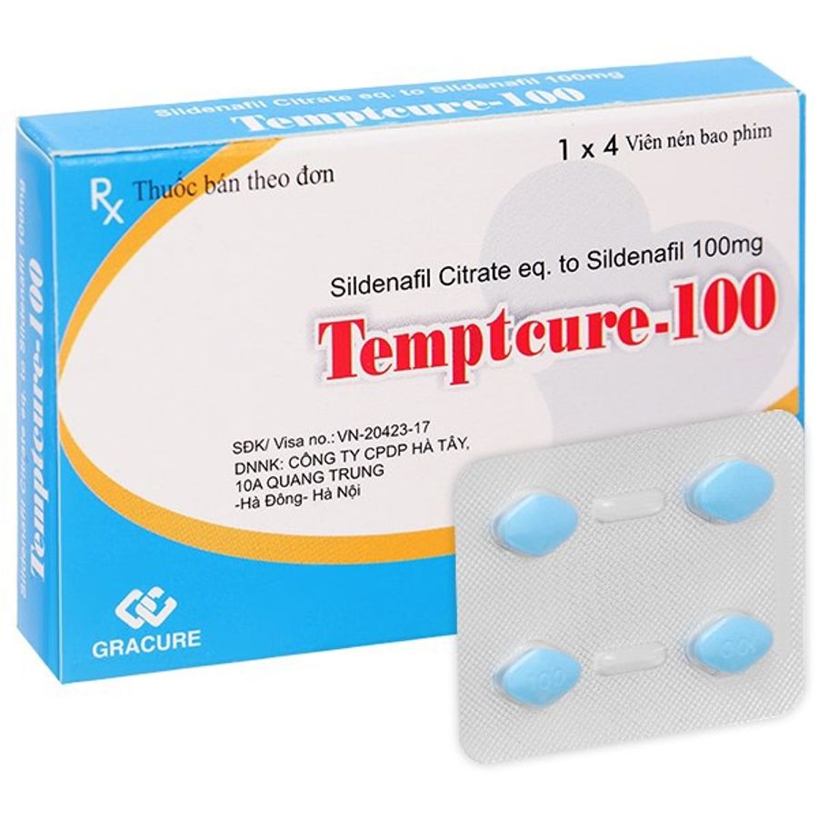 Hỗ Trợ Tăng Cường Sinh Lí CD TEMPTCURE 100MG HỘP 4 VIÊN
