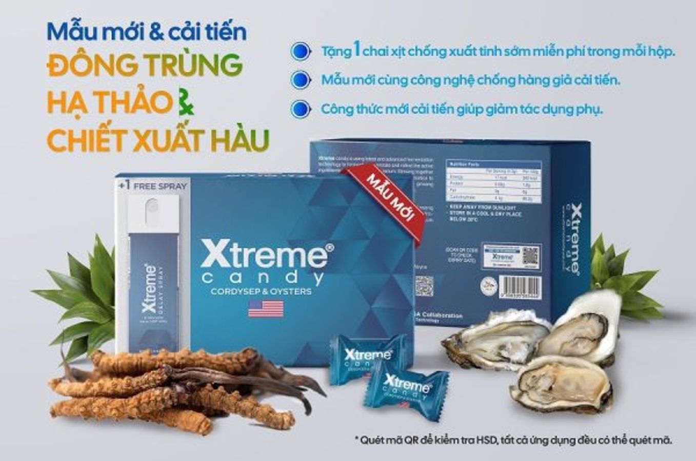 KẸO SÂM XTREME USA NEW HỘP 24 VIÊN (LOẠI 1)